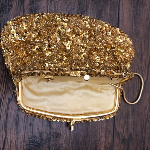 Vintage Gold Beaded "Flapper" bag - Small - Picture 4 of 4